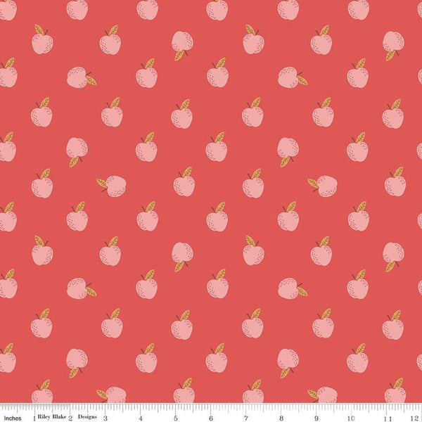 SALE Sweetbriar Apples C14023 Paprika by Riley Blake Designs - Quilting Cotton Fabric