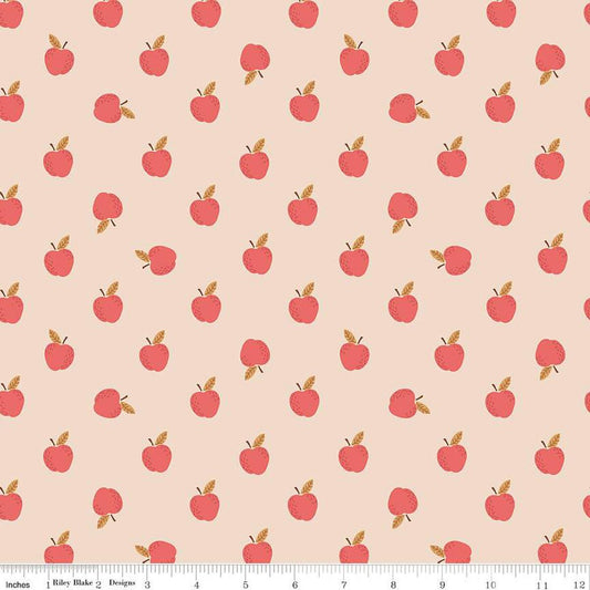 Sweetbriar Apples C14023 Peaches 'n Cream - Riley Blake Designs - Quilting Cotton Fabric
