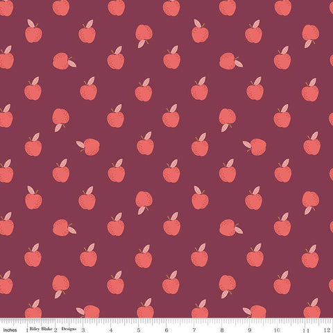 Sweetbriar Apples C14023 Wine by Riley Blake Designs - Quilting Cotton Fabric