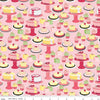 SALE Flour & Flower Sweet Bakes C14013 Pink - Riley Blake Designs - Cakes Cupcakes Pies Desserts - Quilting Cotton Fabric