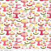 SALE Flour & Flower Sweet Bakes C14013 White - Riley Blake Designs - Cakes Cupcakes Pies Desserts - Quilting Cotton Fabric
