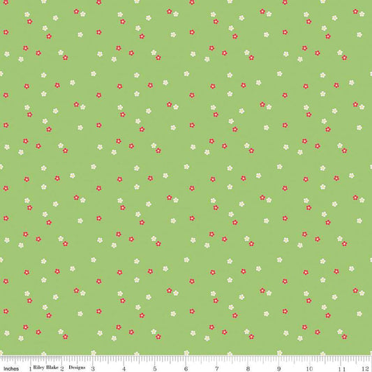 DEAL Flour & Flower Mini Floral C14017 Leaf - Riley Blake Designs - Flowers - Quilting Cotton Fabric