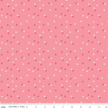 SALE Flour & Flower Mini Floral C14017 Rose - Riley Blake Designs - Flowers - Quilting Cotton Fabric