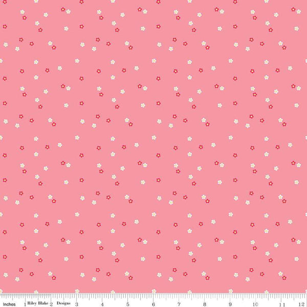 Flour and Flower Mini Floral C14017 Rose by Riley Blake Designs - Flowers - Quilting Cotton Fabric