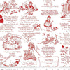 SALE All My Heart All Your Heart C14136 Red - Riley Blake Designs - Valentine's Day Vintage Valentine Text - Quilting Cotton Fabric