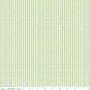 21" End of Bolt - All My Heart Candy Wraps C14143 Green by Riley Blake - Valentine's Day 1/8" Pink/White Stripes - Quilting Cotton Fabric