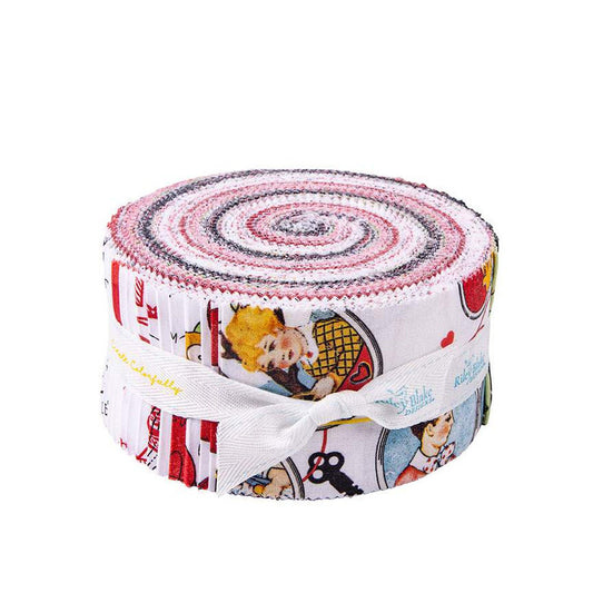 SUPER DEAL! All My Heart 2.5 Inch Rolie Polie Jelly Roll 40-Piece - Riley Blake - Precut Bundle - Valentine - Quilting Cotton Fabric