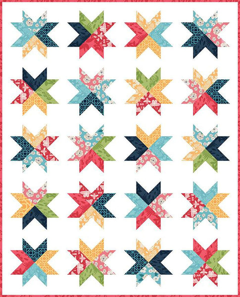 SALE Beaming Quilt PATTERN P195 by Homemade Emily Jane - Riley Blake Designs - INSTRUCTIONS Only - Fat Quarter Friendly - Multiple Sizes