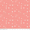 SALE I Love Us Dash & Dot Hearts C13962 Coral - Riley Blake Designs - Valentine's Day Valentines - Quilting Cotton Fabric