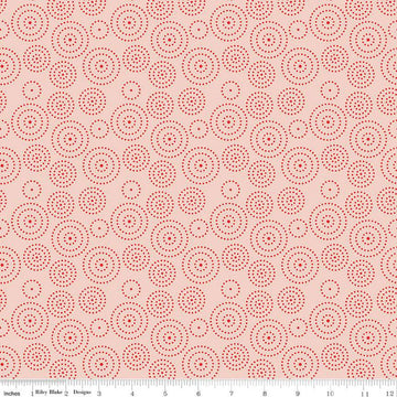 SALE I Love Us Circle Dots C13965 Blush - Riley Blake Designs - Valentine's Day Valentines Concentric Circles - Quilting Cotton Fabric