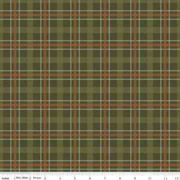 SALE Cretaceous Plaid C14102 Hunter - Riley Blake Designs - Large Multicolored Plaid - Quilting Cotton Fabric