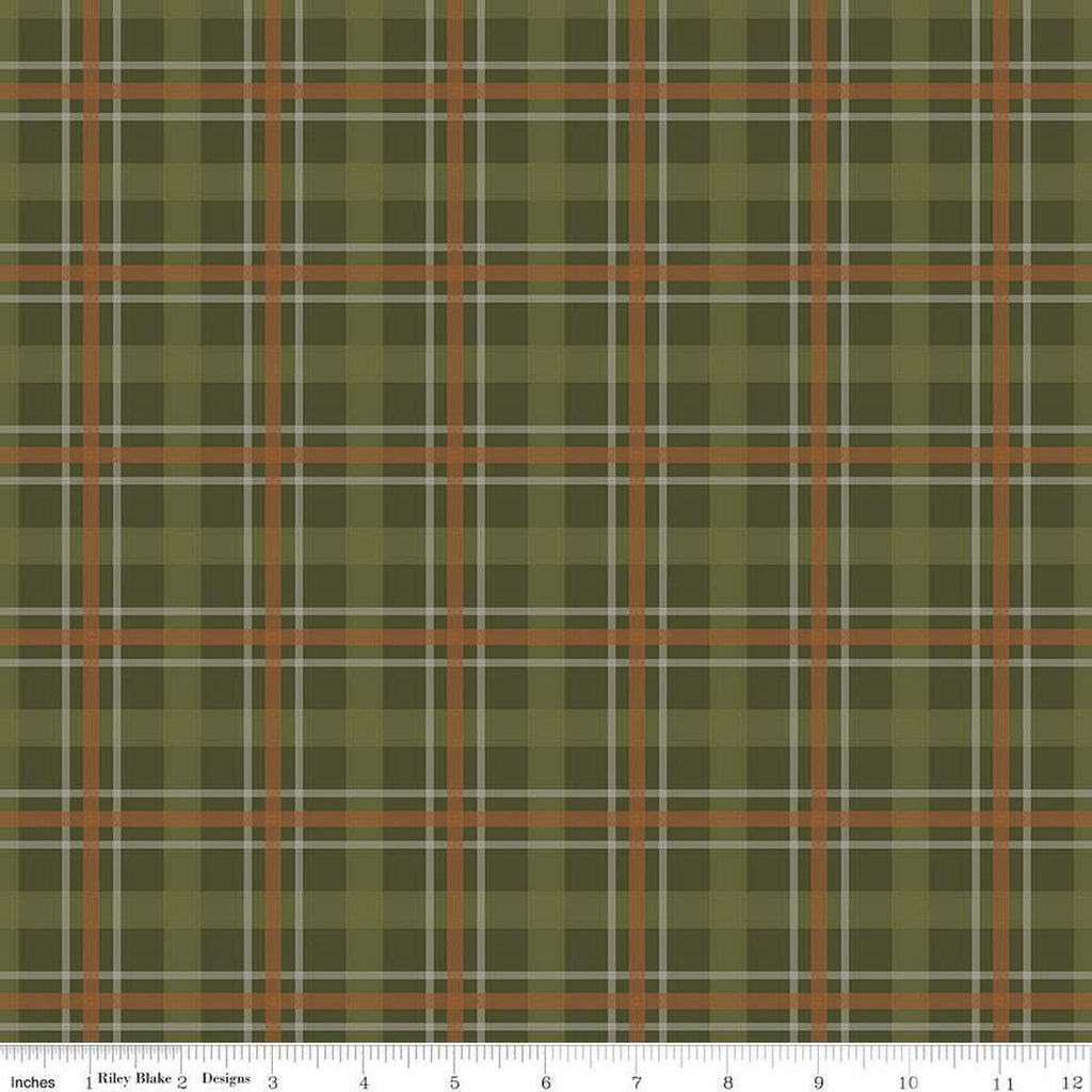 Cretaceous Plaid C14102 Hunter by Riley Blake Designs - Large Multicolored Plaid - Quilting Cotton Fabric