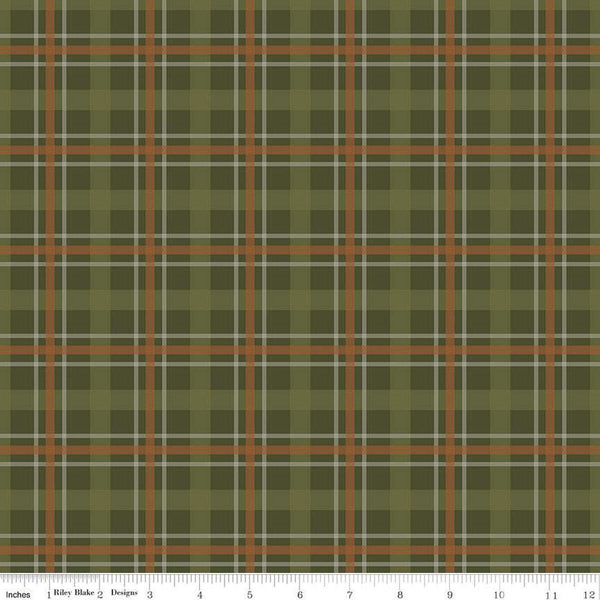 SALE Cretaceous Plaid C14102 Hunter by Riley Blake Designs - Large Multicolored Plaid - Quilting Cotton Fabric