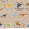 16" End of Bolt - SALE Cretaceous Main C14100 Natural by Riley Blake Designs - Dinosaur Dinosaurs - Quilting Cotton Fabric