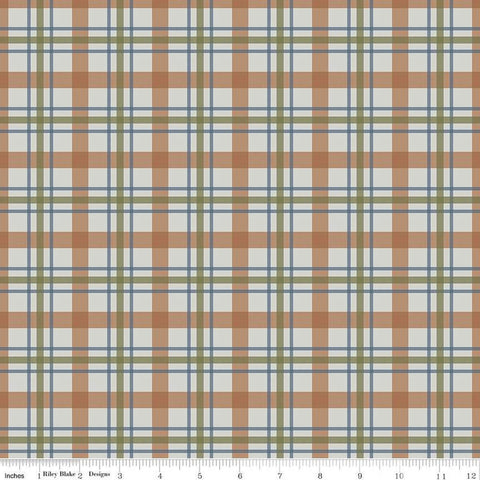 Cretaceous Plaid C14101 Gray by Riley Blake Designs - Large Multicolored Plaid - Quilting Cotton Fabric