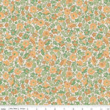 SALE Mercantile Beloved C14383 Riley Green - Riley Blake Designs - Lori Holt - Floral Flowers - Quilting Cotton Fabric