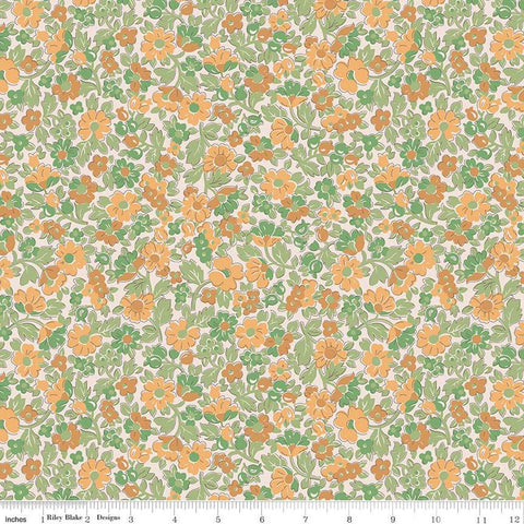 SALE Mercantile Beloved C14383 Riley Green by Riley Blake Designs - Lori Holt - Floral Flowers - Quilting Cotton Fabric