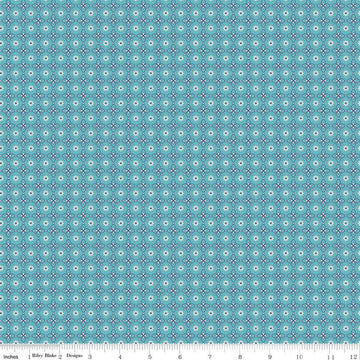 SALE Mercantile Dainty C14385 Cottage - Riley Blake Designs - Lori Holt - Floral Flowers Geometric Daisies - Quilting Cotton Fabric