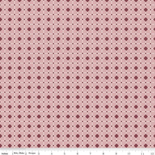 CLEARANCE Blossom Lane Tiles C14005 Amethyst - Riley Blake Designs - Geometric - Quilting Cotton Fabric