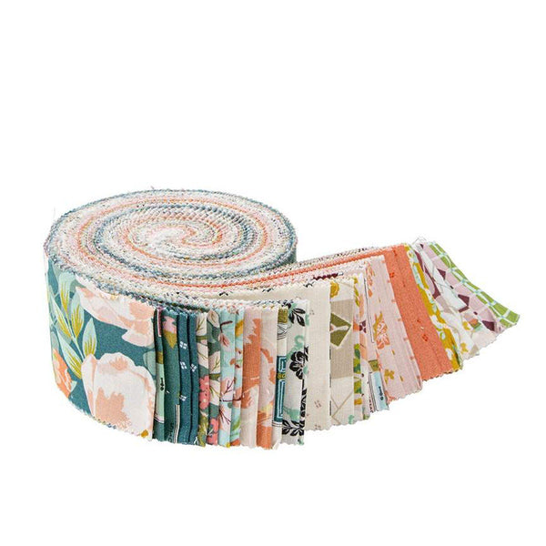 SALE Blossom Lane 2.5 Inch Rolie Polie Jelly Roll 40 pieces - Riley Blake Designs - Precut Pre cut Bundle - Quilting Cotton Fabric
