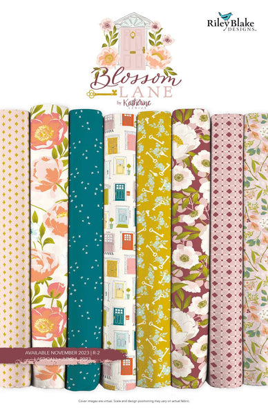 SALE Blossom Lane Fat Quarter Bundle  - 24 pieces - Riley Blake Designs - Pre cut Precut - Quilting Cotton Fabric