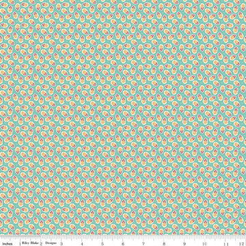 SALE Mercantile Quaint C14392 Sea Glass  - Riley Blake Designs - Lori Holt - Floral Flowers - Quilting Cotton Fabric