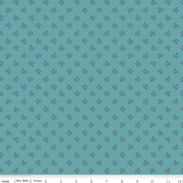 SALE Mercantile Reminisce C14395 Raindrop - Riley Blake Designs - Floral Flowers - Lori Holt - Quilting Cotton Fabric