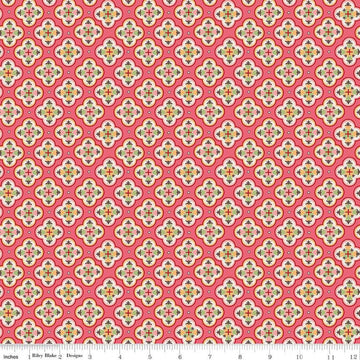 SALE Mercantile Sentimental C14396 Tea Rose - Riley Blake Designs - Lori Holt - Floral Medallions Flowers - Quilting Cotton Fabric