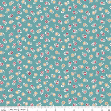 SALE Mercantile Timeless C14399 Raindrop - Riley Blake Designs - Lori Holt - Floral Flowers - Quilting Cotton Fabric