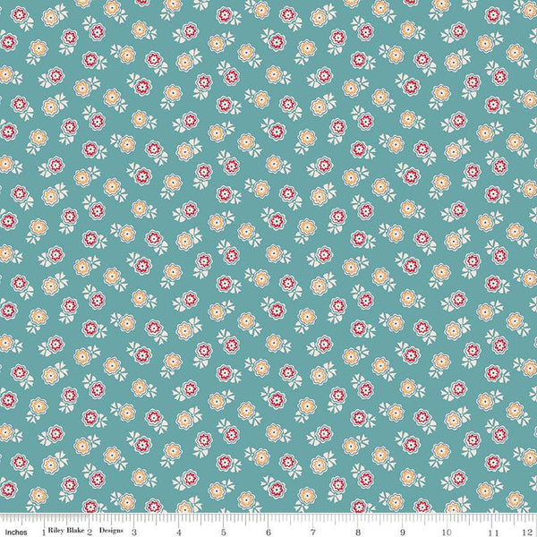 SALE Mercantile Timeless C14399 Raindrop by Riley Blake Designs - Lori Holt - Floral Flowers - Quilting Cotton Fabric