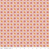 SALE Mercantile Treasure C14400 Coral - Riley Blake Designs - Lori Holt - Tiled Flowers Leaves - Quilting Cotton Fabric