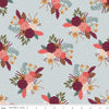 Fat Quarter End of Bolt - CLEARANCE Sweetbriar Main C14020 Dusk - Riley Blake  - Floral Flowers - Quilting Cotton