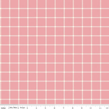 SALE Sweetbriar Plaid C14024 Pink by Riley Blake Designs - 1" Plaid Pattern - Quilting Cotton Fabric