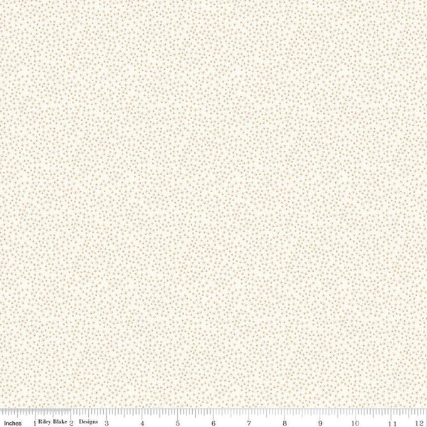 Sweetbriar Bitty Flowers C14025 Cream by Riley Blake Designs - Floral Blossoms Pin Dots - Quilting Cotton Fabric