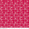 SALE Flour & Flower C14014 Flower Grid Berry - Riley Blake Designs - Irregular Grid Flowers - Quilting Cotton Fabric