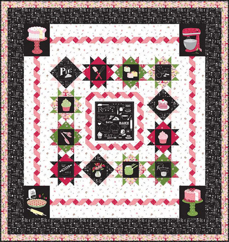 SALE Bake Off Panel Quilt PATTERN P112 by Jillily Studio - Riley Blake Designs - INSTRUCTIONS Only - Flour and Flower Panel