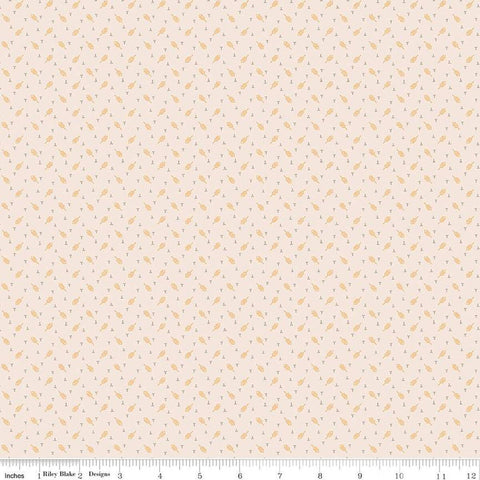 SALE Mercantile Darling Background C14402 Latte by Riley Blake Designs - Lori Holt - Geometric Leaves - Quilting Cotton Fabric