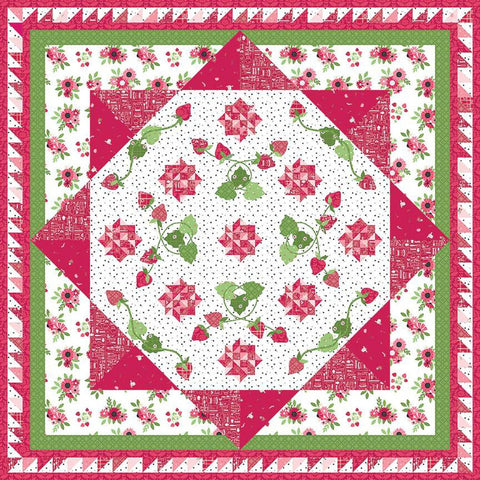 SALE Strawberry Tart Quilt PATTERN P112 by Jillily Studio - Riley Blake Designs - INSTRUCTIONS Only - Piecing Applique