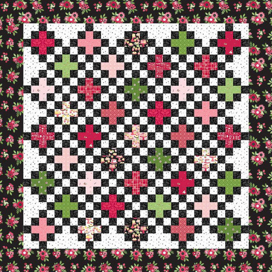 DEAL Think Postive Quilt PATTERN P112 - Jillily Studio - Riley Blake Designs - INSTRUCTIONS Only - Rolie Polie Jelly Roll Friendly