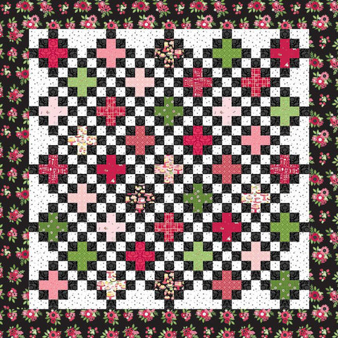 Think Postive Quilt PATTERN P112 by Jillily Studio - Riley Blake Designs - INSTRUCTIONS Only - Rolie Polie Jelly Roll Friendly