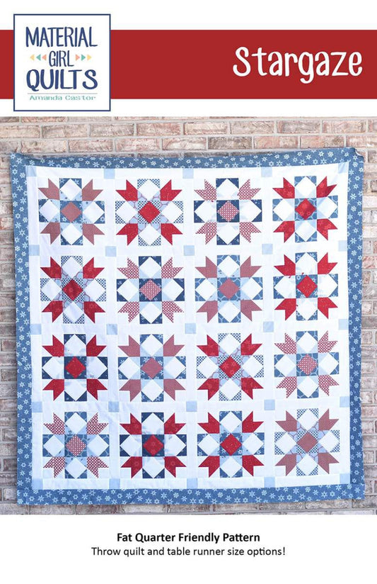SALE Stargaze Quilt PATTERN P143 - Material Girl Quilts - Riley Blake Designs - INSTRUCTIONS Only - Fat Quarter Friendly - Two Sizes