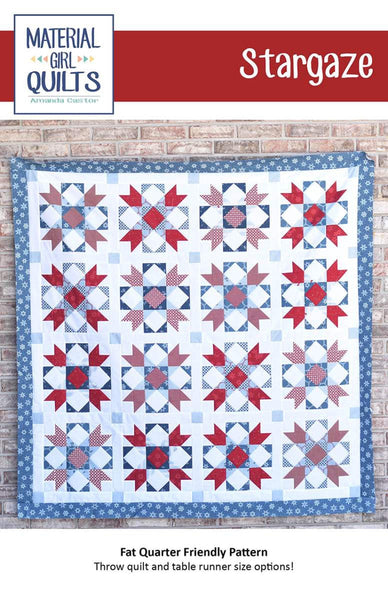 SALE Stargaze Quilt PATTERN P143 by Material Girl Quilts - Riley Blake Designs - INSTRUCTIONS Only - Fat Quarter Friendly - Two Sizes