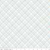 3-Yard cut-  SALE Bee Backings WIDEBACK WB6422 Aqua - Riley Blake Designs - 108" Diagonal Plaid - Quilting Cotton Fabric