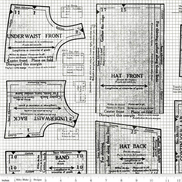 3 yard cut - SALE Sew Journal 18-Inch Doll Pattern WIDE BACK WB13897 White - Riley Blake Designs - 107/108" Wide - Quilting Cotton Fabric