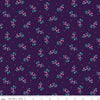 10" End of Bolt - Brilliance Delicate Floral C14222 Plum - Riley Blake Designs - Flowers Pin Dots - Quilting Cotton Fabric
