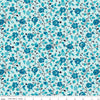 SALE Brilliance Floral C14223 Blue - Riley Blake Designs - Flowers Vines - Quilting Cotton Fabric