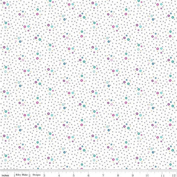 SALE Brilliance Ditsy C14226 Cream - Riley Blake Designs - Floral Flowers Dots - Quilting Cotton Fabric