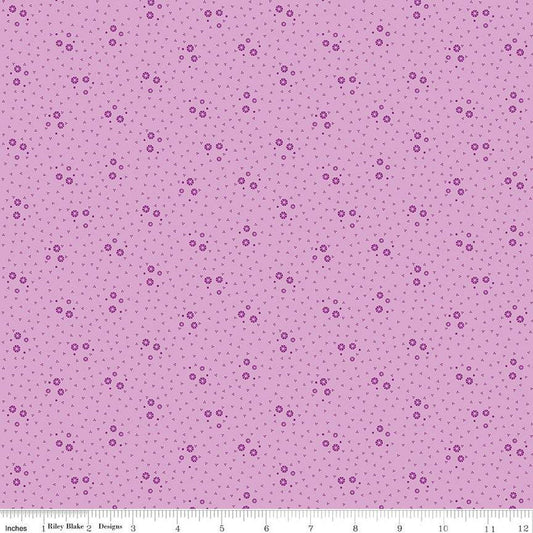 Brilliance Ditsy C14226 Lilac - Riley Blake Designs - Floral Flowers Dots - Quilting Cotton Fabric