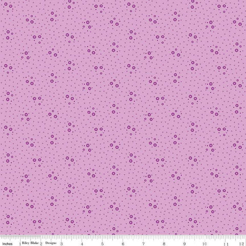 Brilliance Ditsy C14226 Lilac - Riley Blake Designs - Floral Flowers Dots - Quilting Cotton Fabric