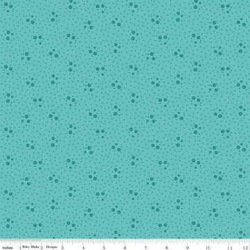 Brilliance Ditsy C14226 Ocean - Riley Blake Designs - Floral Flowers Dots - Quilting Cotton Fabric